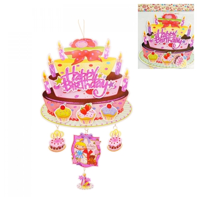 Парти украса 3D "HAPPY BIRTHDAY"