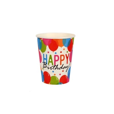 Парти чашки "Happy Birthday" /20 броя в опаковка/