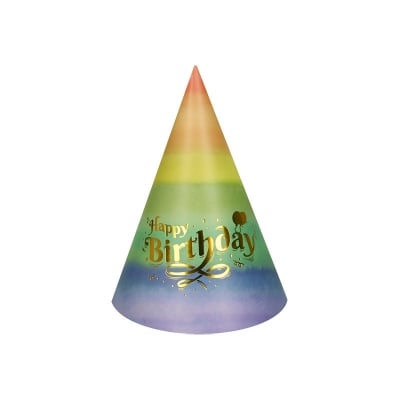 Парти шапки &quot;Happy Birthday&quot; /10 броя в опаковка/