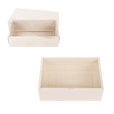 Кутия с прозрачен капак /правоъгълна/