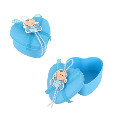 Подаръчна кутийка сърце "Бебе" /син/