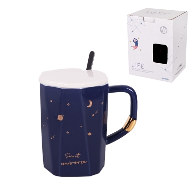 Луксозна чаша с капак и лъжичка