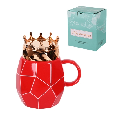 Луксозна керамична чаша с капак "Kорона"