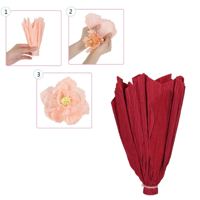 Парти украса "Цвете" /креп хартия/