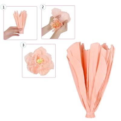 Парти украса "Цвете" /креп хартия/