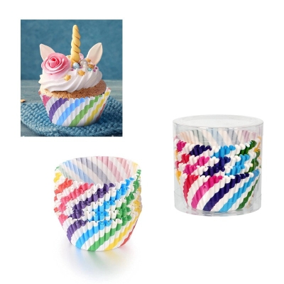 Хартиени форми за мъфини в ПВЦ /100 броя/