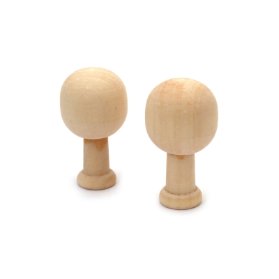 Мини дървена фигура дърво 25x44 мм за декорация -2 броя