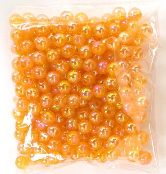 Кристални мъниста с форма на топче 8 мм дупка 2 мм цвят розов дъга -20 грама ~80 броя 