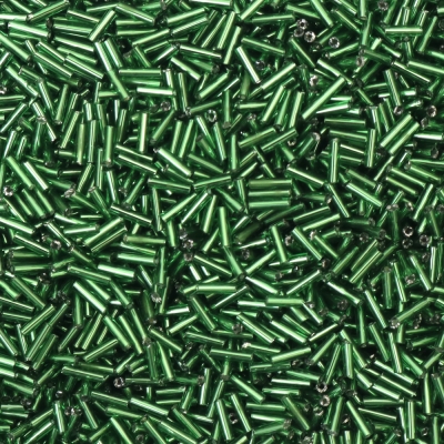 Мъниста стъклена пръчица 7 мм прозрачна зелена -50 грама