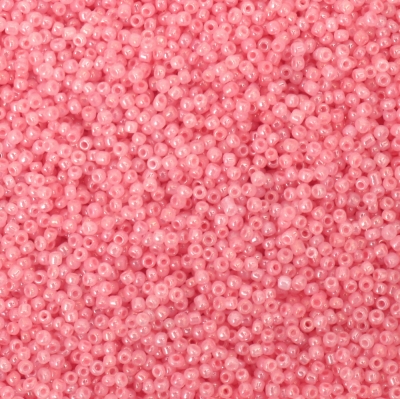 Мъниста стъклена 2 мм цейлон праскова -50 грама