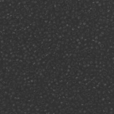 Мъниста стъклена 2x1.6 мм тип MIYUKI Delica Round дупка 1 мм плътна черна гланц -10 грама ~1250 броя