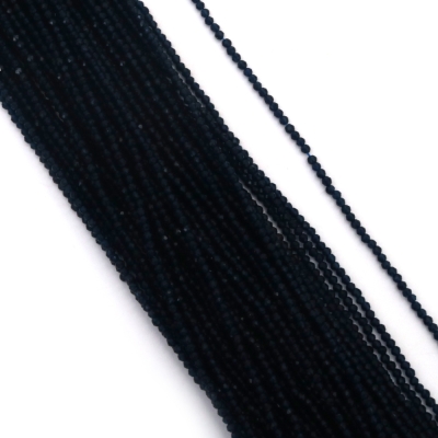 Наниз от кристални мъниста топче 2 мм дупка 1 мм фасетиран цвят индиго прозрачен ~190 броя