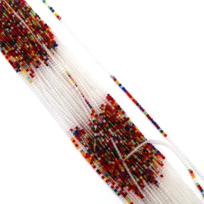 Наниз от кристални мъниста топче 2 мм дупка 1 мм фасетиран прозрачен цвят бял и цветен микс ~180 броя