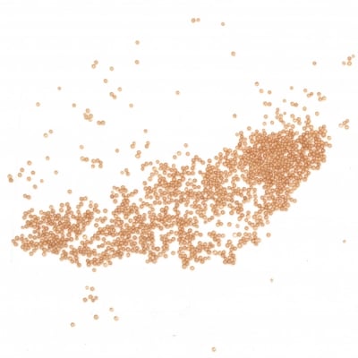 Топчета стъклени 0.6 -0.8 мм декоративни прозрачни цвят бежово-кафяв -10 грама