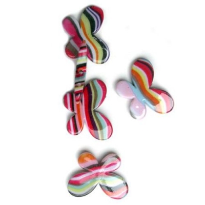 Мъниста рисувани цвят67 45x34 мм -2 броя -13 грама