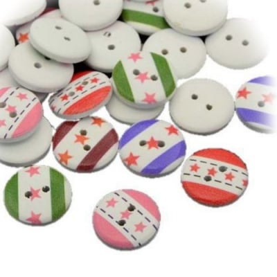 Копче дърво 15x4 мм дупка 1 мм -10 броя