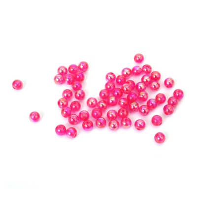 Кристални мъниста с форма на топче 6 мм дупка 1 мм цвят циклама дъга -20 грама ~190 броя 