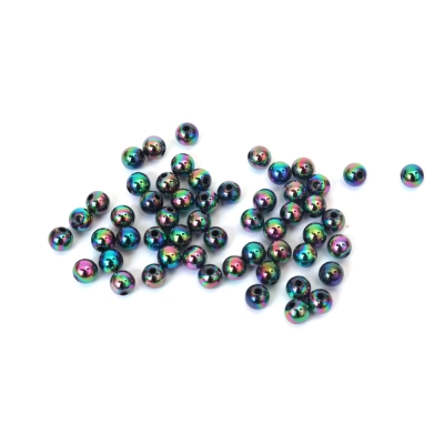 Мъниста имитация хематит с форма на топче 6 мм дупка 1 мм дъга -20 грама ~190 броя