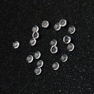 Мънисто за лепене стъкло тип кабошон полусфера 6x3.5 мм прозрачна -20 броя