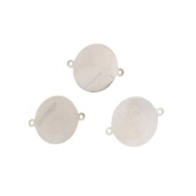 Метална основа свързващ елемент 26x0.2 мм плочка 20 мм дупки 1 мм цвят бял -10 броя