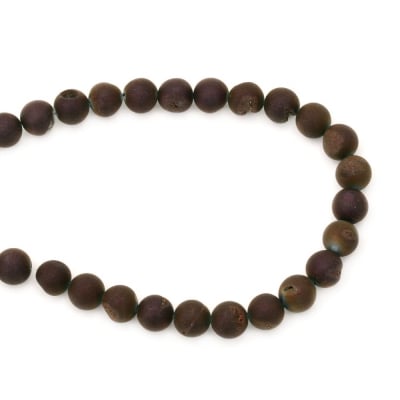 Наниз мъниста полускъпоценен камък АХАТ друза топче 12 мм ~32 броя