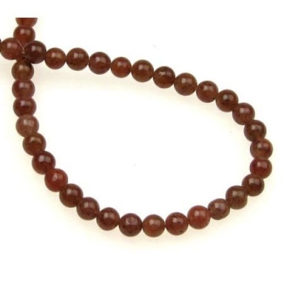 Наниз мъниста полускъпоценен камък АВАНТЮРИН ЛИЛАВ топче 4 мм ~95 броя