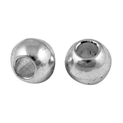 Мънисто АРТ метал топче 8x10x10 мм дупка 4.5 мм цвят старо сребро