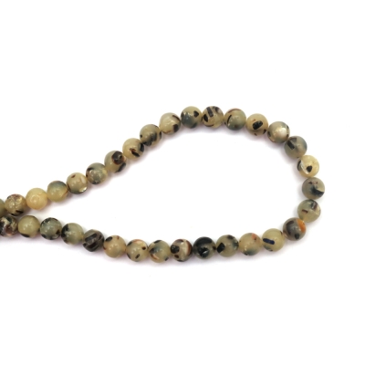 Наниз мъниста с естествен седеф, бледозелено топче -10 мм, дупка -1 мм   ~40 броя