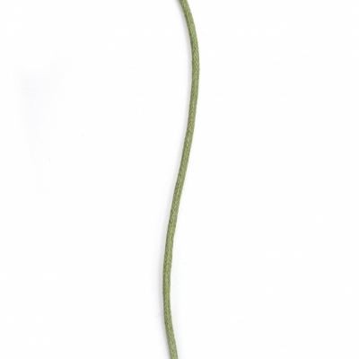Шнур памук колосан 2 мм зелен маслинен ~76 метра