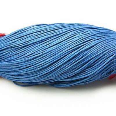 Шнур памук колосан 1 мм син тъмен ~80 метра