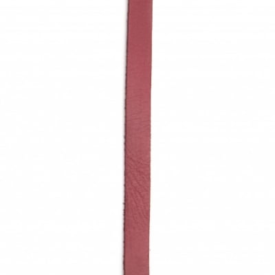 Шнур естествена кожа 13x2 мм розов тъмен - 1 метър