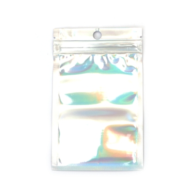 Целофанов плик 12/18 см с цип (канал) и алуминиев гръб щендер цвят дъга -100 броя