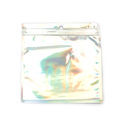 Целофанов плик 15/15 см с цип (канал) и алуминиев гръб щендер цвят дъга -100 броя