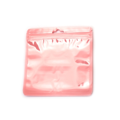 Целофанов плик 14/14 см с цип (канал) щендер цвят розов -50 броя