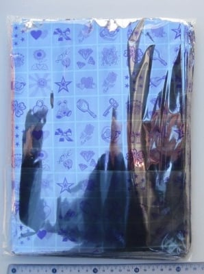 Целофаново пликче метализирано цветно 20/23+4 см капак залепващ -100 броя