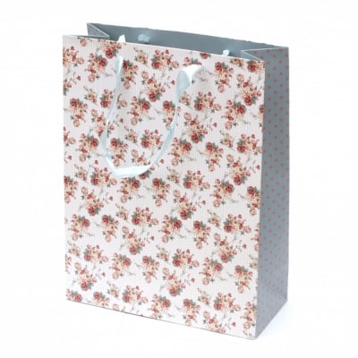Торбичка подаръчна от картон 266x350x114 мм цветя