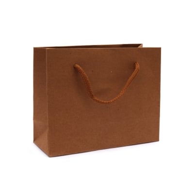 Подаръчна торбичка от крафт картон 20x11x20 см