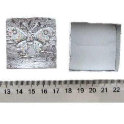 Кутийка за бижута 40x40 мм сребро