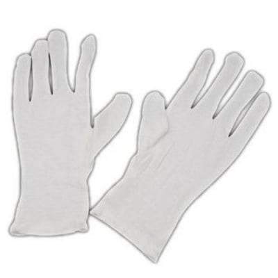 Ръкавици памук 23x8 см цвят бял
