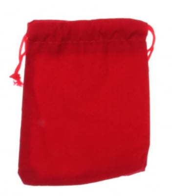 Торбичка за бижута 90x70 мм кадифе червена