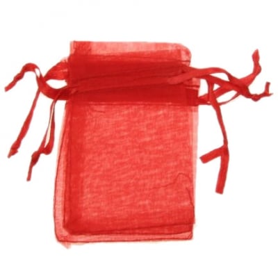 Торбичка за бижута 70x50 мм червена
