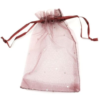 Торбичка за бижута 11x16 см бордо