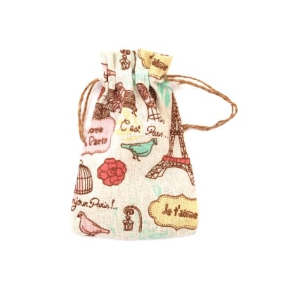 Торбичка памук 10~12x15~17 см щампа Paris