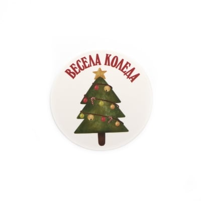 Картонени тагове 60 мм ВЕСЕЛА КОЛЕДА -6 броя