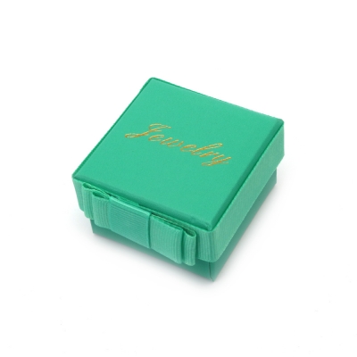 Кутия за бижута 5x5 см зелена