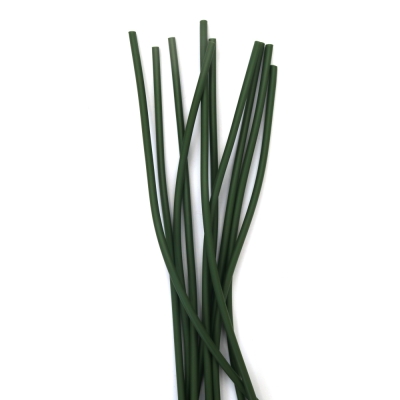 Силиконова шлауфка цвят тъмно зелен 5x30 мм дупка 3 мм -10 броя