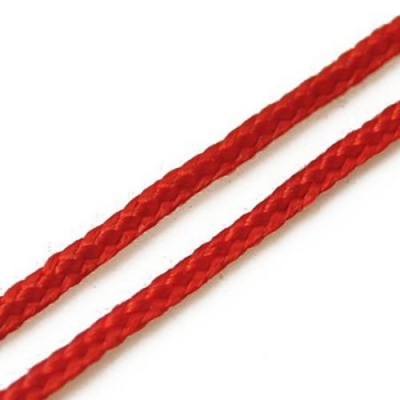 Шнур полиестер 1 мм червен ~ 1 метра