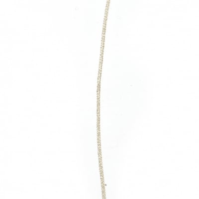 Шнур  полиестер 1 мм с ламе твърд цвят бял -10 метра