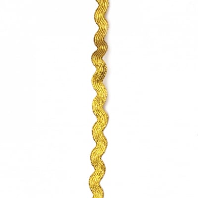 Ширит ламе 5 мм зиг заг цвят злато ~22 метра
