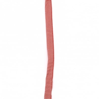 Ширит рае 10 мм бяло червено -5 метра